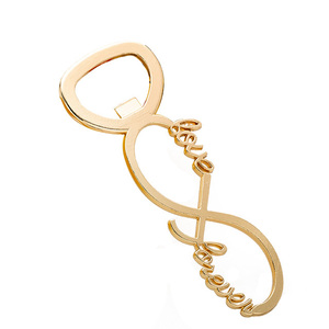 영원히 사랑 금속 병따개 결혼식 파티 호의 손님을위한 경품 기념품 반환 선물 독특한 숫자 모양 - Product Image 4