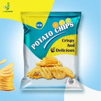 Sachets Oreiller d'Emballage Personnalisés pour Snacks Comestibles, Poches Vides en Plastique Feuille d'Aluminium Mylar pour Chips de Plantain, Banane, Pomme de Terre