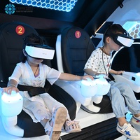 Máquina de Juegos de Realidad Virtual 9D con 2 Asientos, Cine Dinámico, Parque Temático, Simulador de Montaña Rusa, Simulador de Vuelo y Disparos