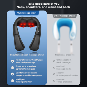 売れ筋ワンクリックスタート電動指圧ニーディングマッサージショールセラピーバックネック & ショルダーマッサージャー - Product Image 6