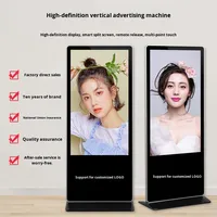 Écran tactile LCD vertical sur pied de 43/55/65 pouces pour la publicité et la promotion, lecteur tout-en-un PB500C noir/argent