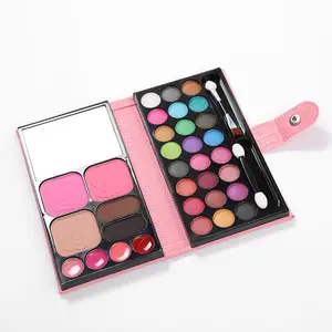 33 Kleuren Lederen Tas Eyeshadow Palette Make-Up Palet Set Xizhi Oogschaduw Make-Up Palet Groothandel.