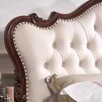 Amerikanisches Massivholzbett, Europäisches Doppelbett, Luxuriöses Kingsize-Bett, Hochzeitsbett, Komplett-Massivholz-Schlafzimmer-Set.