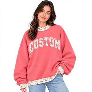 เสื้อสเวตเชิ้ตผู้หญิงคอเต่า แขนยาว ทรงโอเวอร์ไซส์ สีพื้น ดีไซน์ใหม่ล่าสุด แบรนด์ของตัวเอง ความยาวปกติ - Product Image 1