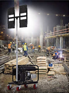 Tour d'éclairage mobile à LED 4x200W alimentée au diesel - Éclairage robuste pour les chantiers isolés, les sites miniers et les projets extérieurs - Product Image 2