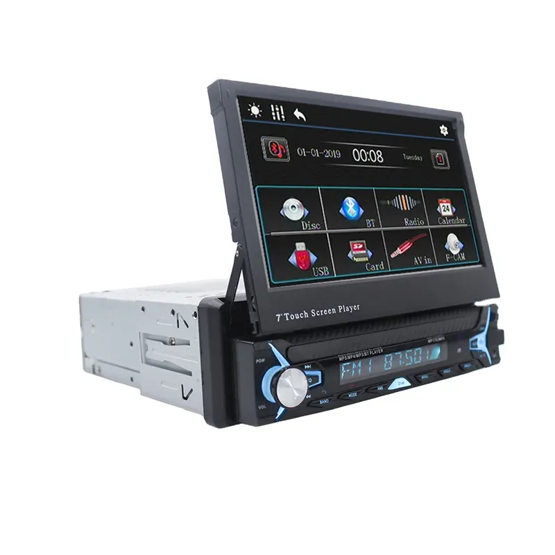 Автомобильный мультимедийный плеер Android 10,0, автоматический телескопический стерео приемник One Din, универсальный автомобильный DVD-плеер, GPS-навигация
