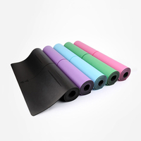 Tapis de yoga en PU en gros sans frais de moule, grand volume, en caoutchouc naturel anti-déchirure, tapis de yoga en PU imprimé éco-responsable en latex pour les marques en gros