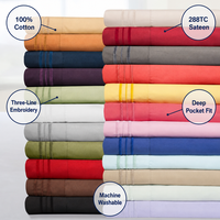 Vente directe d'usine ensemble de literie respirant 100% coton ensembles de draps ajustés housse de couette avec taie d'oreiller