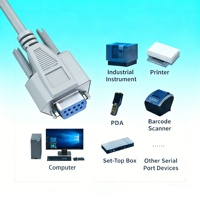 Cable Serial RS232 de 9 Pines, DB9 Macho a Hembra, Cable de Puerto COM, Cable Recto/Cruzado de Cobre Puro para PLC, POS, Impresora, Control de Acceso