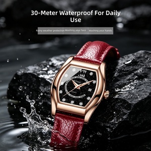 X-GEQCK 8077 Nuevo Reloj de Cuarzo para <span class=keywords><strong>Mujer</strong></span> con Doble Calendario, Correa de Cuero Vacuno, Caja de Aleación, Esfera con Incrustaciones de Diamantes, a la Moda e Impermeable - Product Image 6
