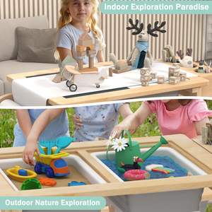 Mesa Sensorial Infantil WDF Ecológica de Madera de Buena Calidad, Mesa de Estudio para Niños, Mesa Sensorial para Niños Pequeños de 3 a 5 Años - Product Image 6