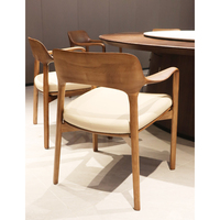 Chaise de salle à manger de luxe personnalisée pour hôtel, café, restaurant, structure en bois, siège rembourré, mobilier de restaurant moderne