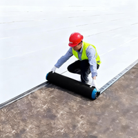 Membrane d'étanchéité en PVC renforcé de fibre de verre avec support en fibre, haute résistance à la déchirure, pour toiture commerciale