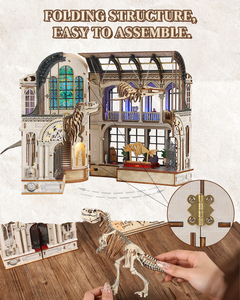 Wooden 3D Puzzle Building with Dinosaur Skeleton <b>Model</b> DIY Assembly Toy for Adults and Teens Static Decoration Craft <b>Kit</b> - Product Image 4