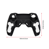 Étui de protection complet en silicone ergonomique bicolore, confortable et antichoc, avec une meilleure stabilité de préhension pour PS5