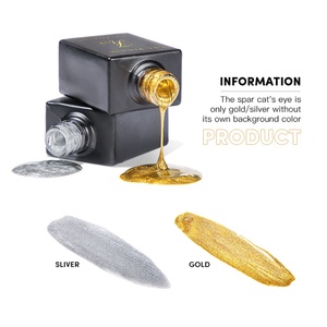 JTING Fournisseur de Gel Nail Art – 2 Couleurs Or et Argent – Vernis à Ongles Magnétique Universel Effet Œil de Chat UV – OEM Marque Privée - Product Image 4