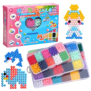 24 Kleuren Kids Onderwijs Magic Water Kralen Speelgoed Diy 3d Puzzel Stickly Water Zekering Kralen Kit Kleurrijke Water Sticky Kralen voor Kids