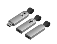 Porte-clés promotionnel en métal mini clé usb dispositif de stockage en métal personnalisé 2.0 32GB 64GB clé usb en cuir cristal musique usb
