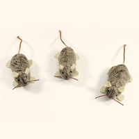 Nouveau jouet réaliste de chat de souris en peluche de conception avec l'herbe à chat-jeu interactif résistant à la mastication