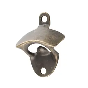 Hot Sale Promotional Gift Vintage Zinc Alloy Black Bronze Wall Mount Bottle Cap Opener Bottle Opener