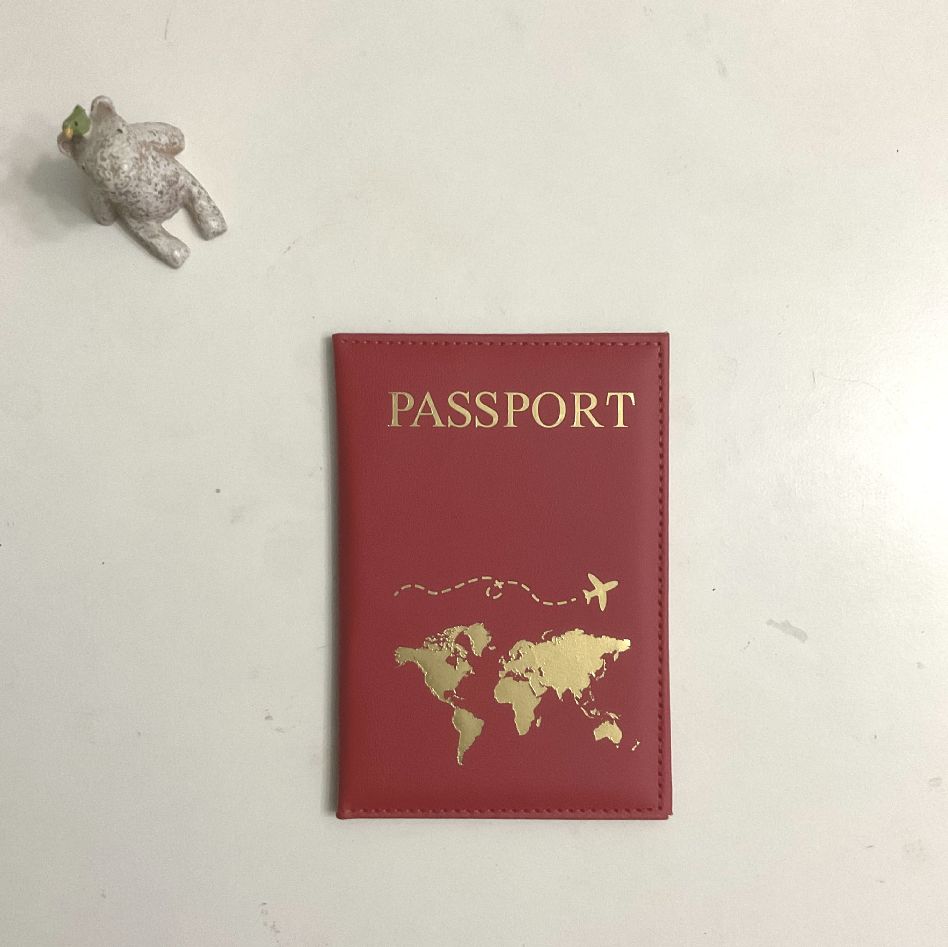Red  passport holder