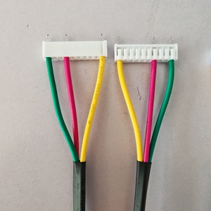 Cable de conexión aislado de PBT rojo-negro personalizado con conectores JST/Molex, arnés de cableado electrónico de alta temperatura - Product Image 2
