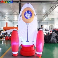Cohete inflable de PVC para mayores gigante personalizado para eventos al aire libre para publicidad decoración de fiesta modelo de globo de bailarina de aire