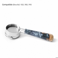 Porte-filtre à café sans fond en acier inoxydable à double bec de 58 mm, panier 2 tasses pour Breville Oracle Oracle Touch Dual Boiler