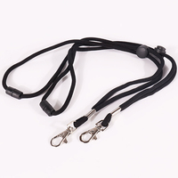 Lanière de corde en nylon lanière en vrac bon marché personnalisé corde épaisse sangle de cou en nylon lanière ronde sécurité réglable avec carte de PVC