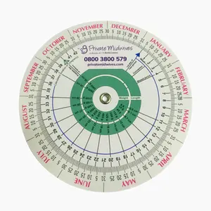 Round Ruler Plastic Due Date Disc Pregnancy Turntable Gestation Chart Rotary Table