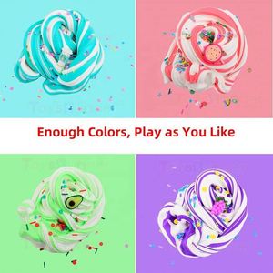 Hot Sale DIY Butter Fluffy Clay Kids Playdough Slime Kit Non-Toxic for Kids Colorful <b>Magic</b> Changing Corn Fluffy Slime Popular - Product Image 3
