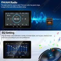 GRANDnavi Récepteur audio stéréo marin 7 pouces BT FM AM Lecteur MP5 Haut-parleur marin étanche 7 pouces HD pour VTT UTV Yacht Bateau VR Golf