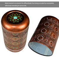 Offre Spéciale 100ml Mini humidificateur à ultrasons en bronze doré avec lumière LED Diffuseur d'huile aromatique coloré pour la maison Hôtel Garantie 1 an
