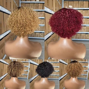 Capelli ricci parrucche crespi ricciolose ricciolente capelli umani brasiliani arricciatura parrucche per donne nere capelli umani ad alta temperatura - Product Image 3