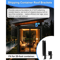 Supports de toit pour conteneurs maritimes JH-Mech, robustes, fiables, montés sur attelage, faciles à utiliser, en acier au carbone noir mat