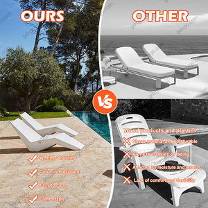 Piscina all'aperto in vetroresina doppio lettino Chaise lettino per immersioni in acqua sedia a <span class=keywords><strong>sdraio</strong></span> - Product Image 5