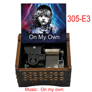 Boîte à musique à manivelle <span class=keywords><strong>Les</strong></span> Misérables avec la mélodie de votre choix, ornement en bois spécial, souvenir pour <span class=keywords><strong>les</strong></span> fans, cadeau de Noël pour amis - Product Image 1