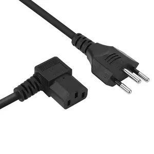 SEV cabo de alimentação padrão suíço 10A 250V 3 Pinos Plug para IEC320 C13 Fêmea com VDE H05VV-F 3G0.75/1.0/1.5mm2 Cabo de alimentação CA