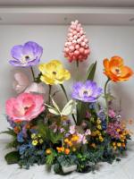 T-222 fait à la main géant papier artificiel pavot jacinthe fleurs décor intérieur pour mariage décoration fournitures fête décors