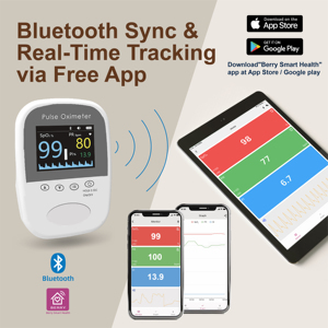 Oxymètre de pouls portable électrique avec Bluetooth pour bébés et adultes, utilisation hospitalière et à domicile, moniteur de fréquence cardiaque SpO2 - Product Image 6