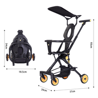 Poussette pour bébé à 4 roues en gros, poussette pour poupée réglable, poussette personnalisée pour bébés