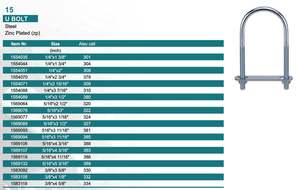 Boulon carré rond en acier 1/4 "5/16" 3/8 "avec écrous boulons à crochet en U - Product Image 2