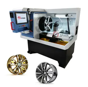 Máquina CNC de torno Horizontal para reparación de ruedas, herramienta de corte de diamante para ruedas forjadas de 18, 19, 20, 22 y 24 pulgadas, certificado CE