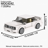 Voitures de ville MOC, collection de voitures RC, modèle de voiture en plastique, ensembles de blocs de construction, cadeau pour enfants, jouets MOC4242