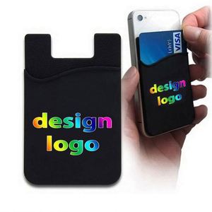 Cell Phone CreditCard Silicone ID Card Holder <b>Sticker</b> Pouch for Mobile Phone - Product Image 1