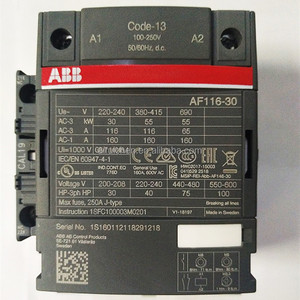 Distributeur <span class=keywords><strong>ABB</strong></span> 220V AF116-30-11 d'origine AF146 AF190 AF205 AF265 AF305 AF370 AF400 AF460 AF580 380V 24V 110V <span class=keywords><strong>Contacteur</strong></span> <span class=keywords><strong>ABB</strong></span> - Product Image 1