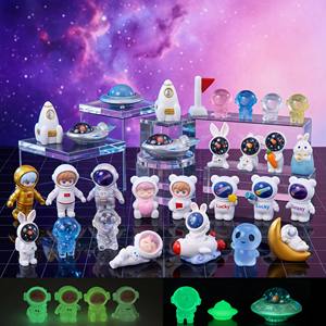 Figuras de Resina de Naves Espaciales, Cohetes, Lunas y Astronautas, Accesorios para Escape Rooms, Clues para Juegos de Misterio, Rompecabezas, Caza del Tesoro, Actividad en Equipo - Product Image 3