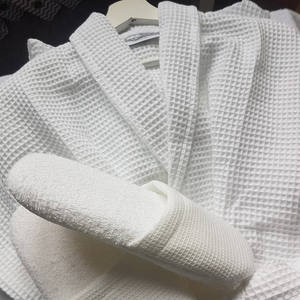 2025 Factory White <strong>Waffle</strong> Hotel Designer Bath <strong>Robe</strong> Unisex 100% Cotton Night <strong>Robe</strong> High Quality Men Or Women <strong>Kimono</strong> Bathrobe - Product Image 2