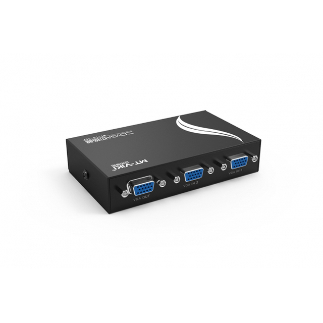 2 Port VGA Switch Manual 2 in 1 Out 1080P HD Switcher Box for PC Monitor Projector with Push Button