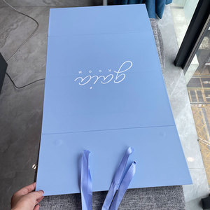 Tùy Chỉnh Thiết Kế Màu Xanh Lớn Lớn Jumbo Hộp Giấy Bao Bì Cứng Nhắc Gấp Hộp Với Nam Châm Và Xử Lý - Product Image 5